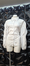 Load image into Gallery viewer, Ashley Stewart white rhineston blouse               sz 18/20
