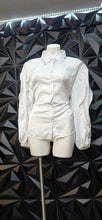 Load image into Gallery viewer, Ashley Stewart white rhineston blouse               sz 18/20
