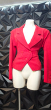 Load image into Gallery viewer, Unbranded red petite blazer              sz 6/8
