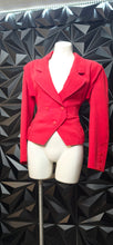Load image into Gallery viewer, Unbranded red petite blazer              sz 6/8
