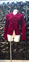 Load image into Gallery viewer, Talbots cranberry double breast blazer            sz untagged, Bets fitting sz 14
