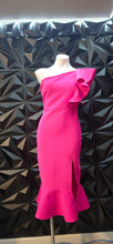 Load image into Gallery viewer, Fashion nova pink peplum 1 arm bandage dress            sz xl(10)
