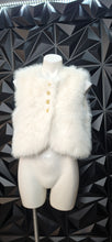Load image into Gallery viewer, White fur vest           sz large 10/12

