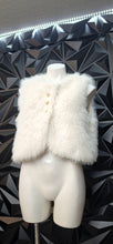 Load image into Gallery viewer, White fur vest           sz large 10/12
