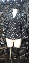 Load image into Gallery viewer, Kasper polka dot blazer           sz 10p
