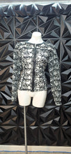 Load image into Gallery viewer, INC netted blazer top            sz large (10-12)
