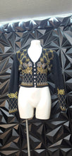 Load image into Gallery viewer, Premier Collection sequin/beaded crop cardigan        sz med-large

