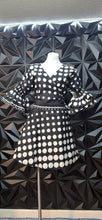 Load image into Gallery viewer, Ankara polka dot wrap flare dress             one size
