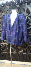 Load image into Gallery viewer, En Avence plaid print blazer           sz untagged, Best fitting sz 18/20 (see measurementsz)
