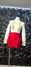 Load image into Gallery viewer, 2 piece set Fashion nova bandage top/bandage skirt           sz small fitting
