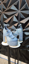 Load image into Gallery viewer, Brand new Azalea wang denim chunky platform heels           sz 7
