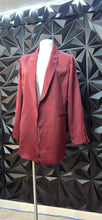 Load image into Gallery viewer, Leith wine red open front blazer            sz large (10)

