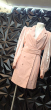 Load image into Gallery viewer, Pink blazer dress               sz large, best fit sz medium
