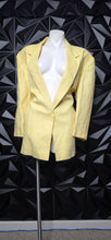 Load image into Gallery viewer, Contempo yellow blazer                sz med-10
