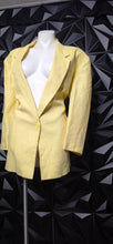 Load image into Gallery viewer, Contempo yellow blazer                sz med-10
