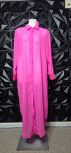 Load image into Gallery viewer, Sheer pink duster                sz untagged, best fitting sz large

