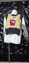 Load image into Gallery viewer, Coffee layered shirt                 sz one size (fitting up to sz 2x)
