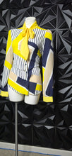 Load image into Gallery viewer, Fashion Nova stripe blouse            sz large, best fit sz medium
