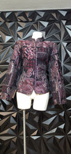 Load image into Gallery viewer, Christopher Banks burgundy and silver blazer               sz large,10
