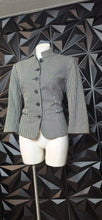 Load image into Gallery viewer, Chaps stripe blazer                sz 12, best fitting sz 10
