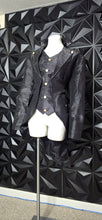 Load image into Gallery viewer, High low black shimmer blazer   sz xl
