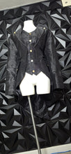 Load image into Gallery viewer, High low black shimmer blazer   sz xl
