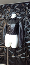 Load image into Gallery viewer, Shein black raised shoulder blazer top           sz large, best fitting sz medium
