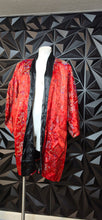 Load image into Gallery viewer, Red oriental open front duster

