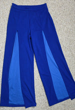 Load image into Gallery viewer, Shein blue high waist split pants                    sz large, 10/12
