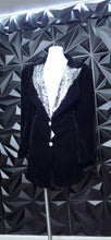 Load image into Gallery viewer, Shein sxy black velour blazer             sz 3xl
