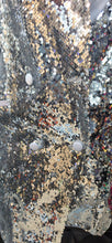 Load image into Gallery viewer, Unique 21 silver sequin blazer                    sz large, best fitting sz medium
