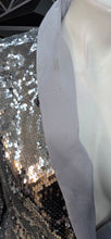 Load image into Gallery viewer, Unique 21 silver sequin blazer                    sz large, best fitting sz medium
