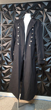 Load image into Gallery viewer, Long black open front duster            sz large
