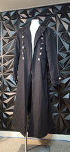 Load image into Gallery viewer, Long black open front duster            sz large
