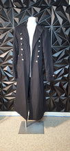 Load image into Gallery viewer, Long black open front duster            sz large
