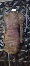 Load image into Gallery viewer, Sheike mettallic bodycon dress             sz 6
