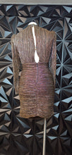Load image into Gallery viewer, Sheike mettallic bodycon dress             sz 6
