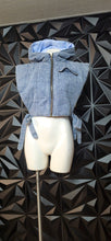 Load image into Gallery viewer, Denim quilted poncho vest               sz large
