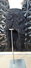 Load image into Gallery viewer, Black lace layered high low skirt                 sz untagged, fit sz med-large
