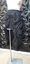Load image into Gallery viewer, Black lace layered high low skirt                 sz untagged, fit sz med-large
