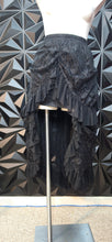Load image into Gallery viewer, Black lace layered high low skirt                 sz untagged, fit sz med-large
