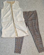 Load image into Gallery viewer, Faux suede vest/pants   sz medium (stretch)
