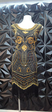 Load image into Gallery viewer, Sequin fringe dress                    sz untagged, best fit sz 14/16
