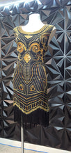 Load image into Gallery viewer, Sequin fringe dress                    sz untagged, best fit sz 14/16
