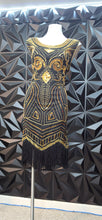 Load image into Gallery viewer, Sequin fringe dress                    sz untagged, best fit sz 14/16
