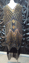 Load image into Gallery viewer, Babeyond sequin/beaded fringe dress              sz 4xl (18 fit)
