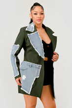 Load image into Gallery viewer, Athina Denim Mix Casual Blazer
