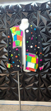 Load image into Gallery viewer, Crystal multicolor button blazer                        sz 3L (fitting 2x/3x)
