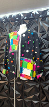 Load image into Gallery viewer, Crystal multicolor button blazer                        sz 3L (fitting 2x/3x)
