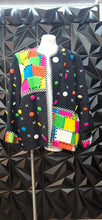 Load image into Gallery viewer, Crystal multicolor button blazer                        sz 3L (fitting 2x/3x)
